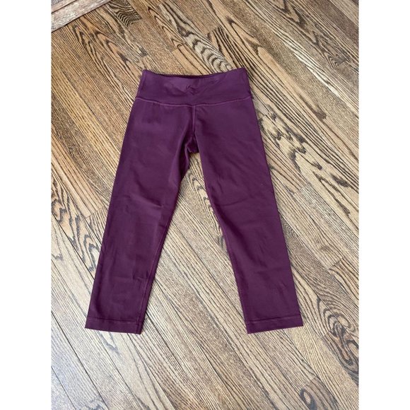 Lululemon Wunder Under Crop *Reversible Bordeaux - Picture 2 of 6